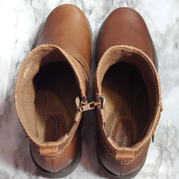 Earth Origins By Earth Women's Paris Ankle Boots Suede Leather Brown Size 9W - Picture 12 of 16